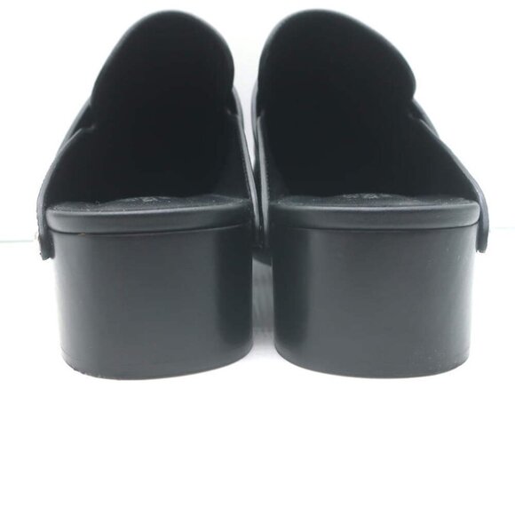 Hermes Calya Studded Clog Mules Black Leather Size 39 - Picture 10 of 13